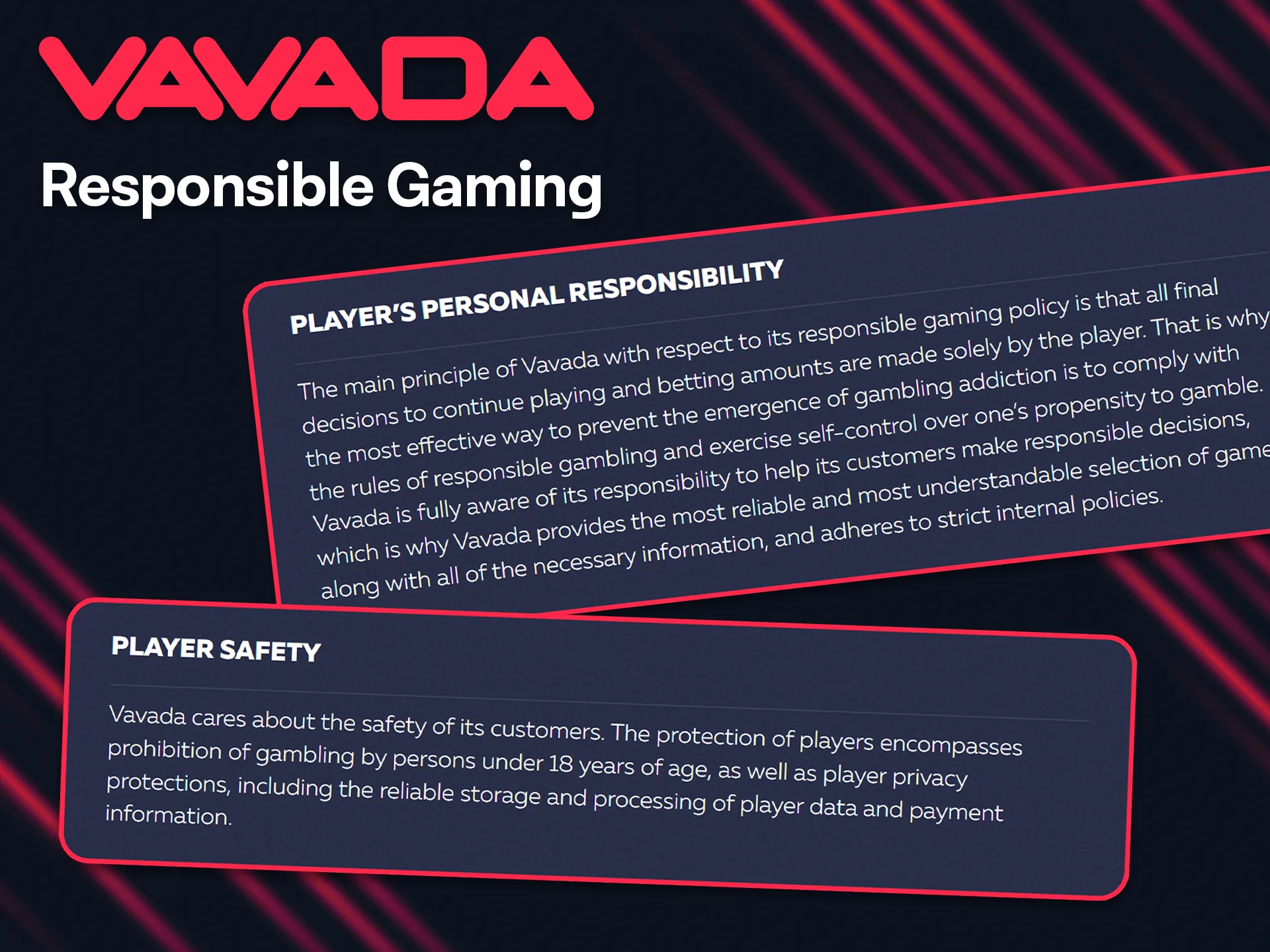 Play casino games responsibly at Vavada.