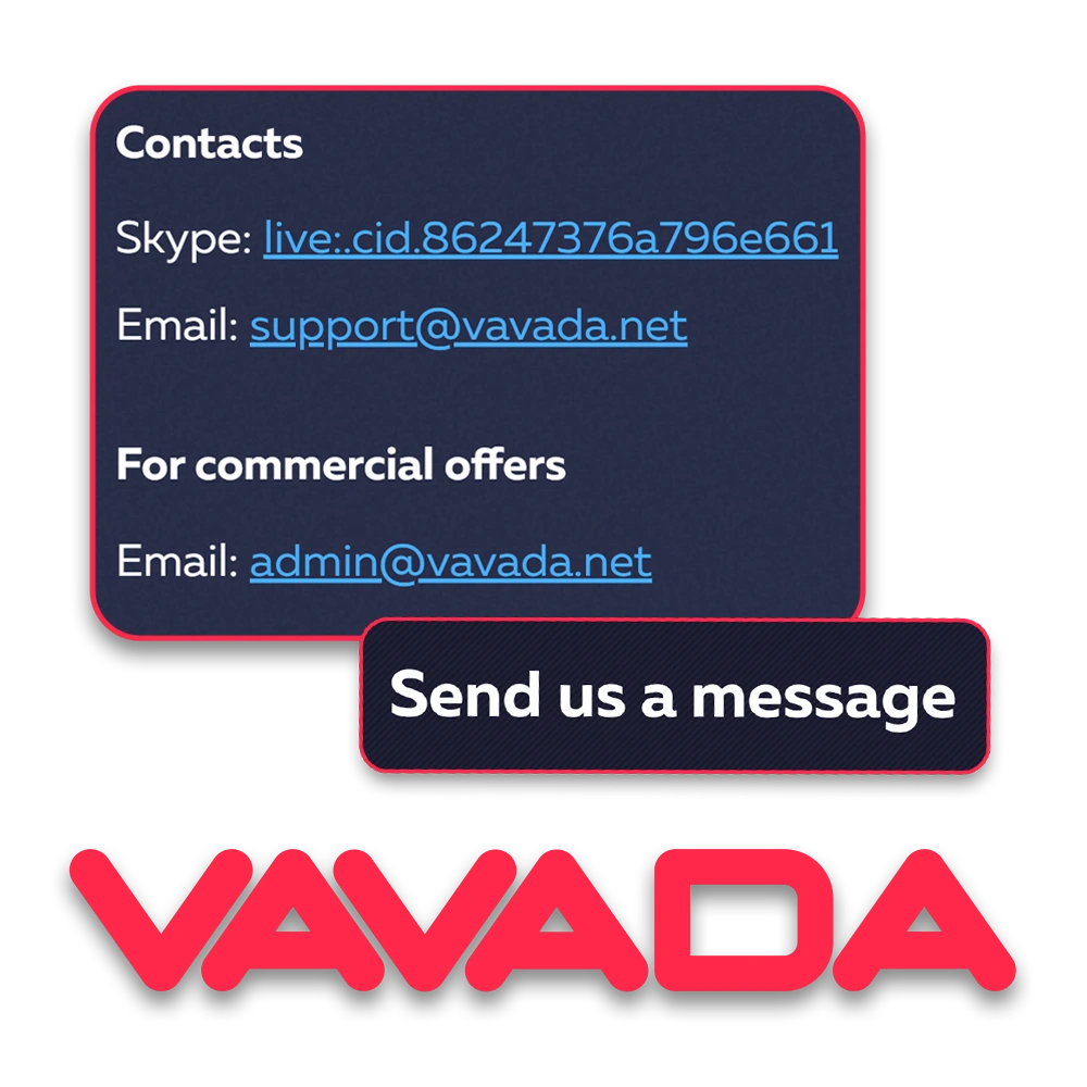 How to contact the Vavada team.