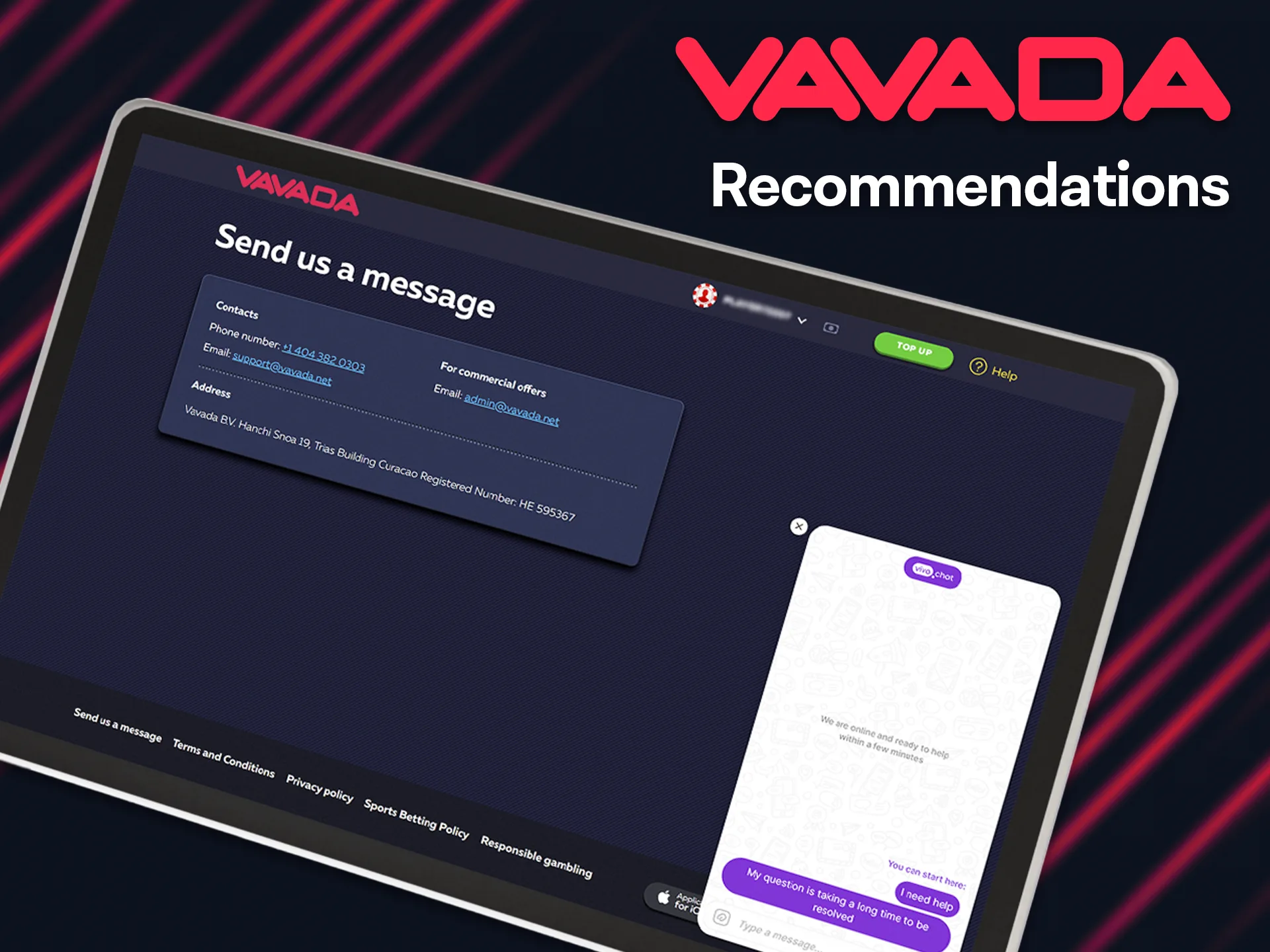 Read the guidelines on how to contact the Vavada team correctly.