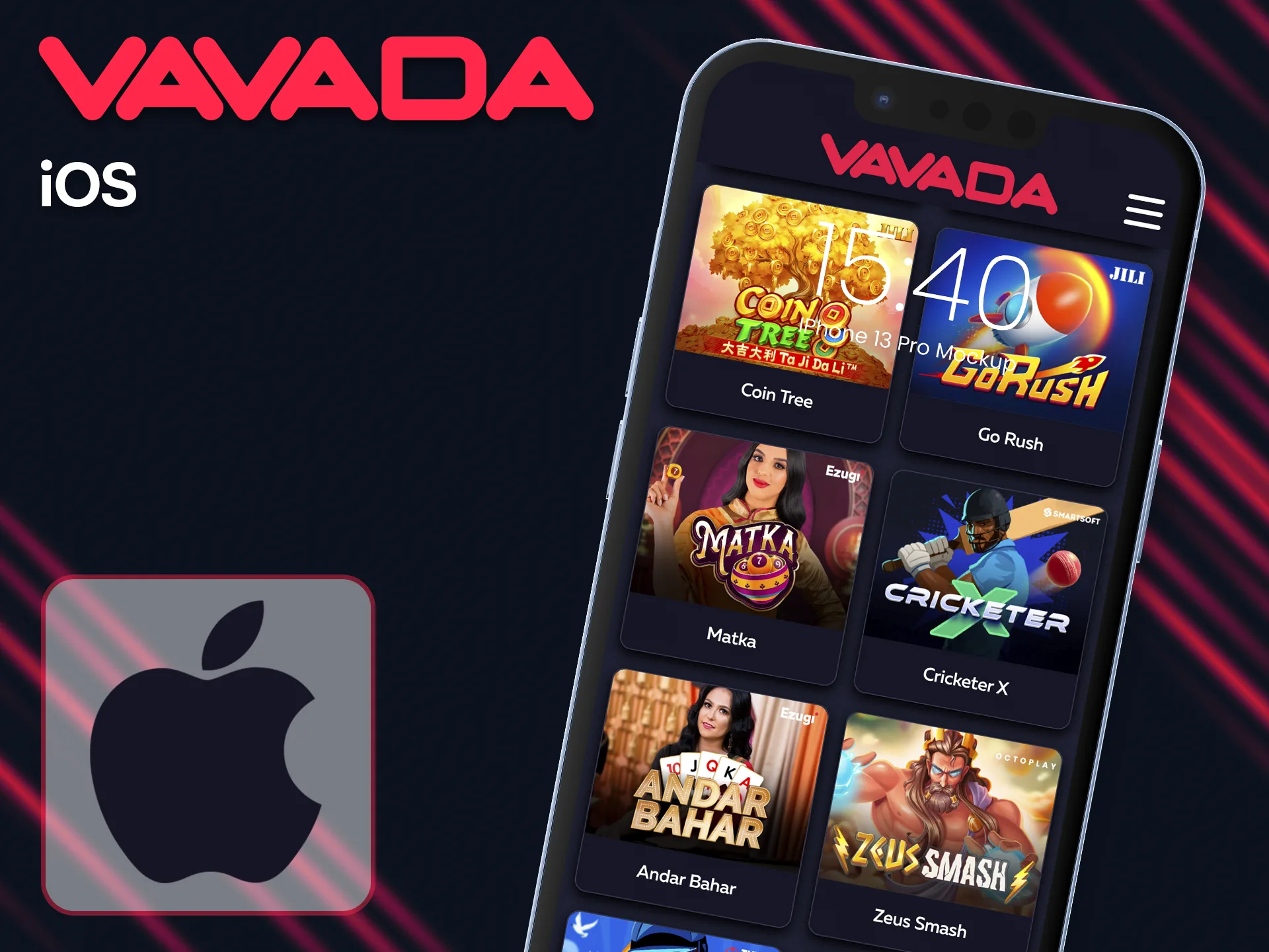 iOS users won't encounter any problems using Vavada.