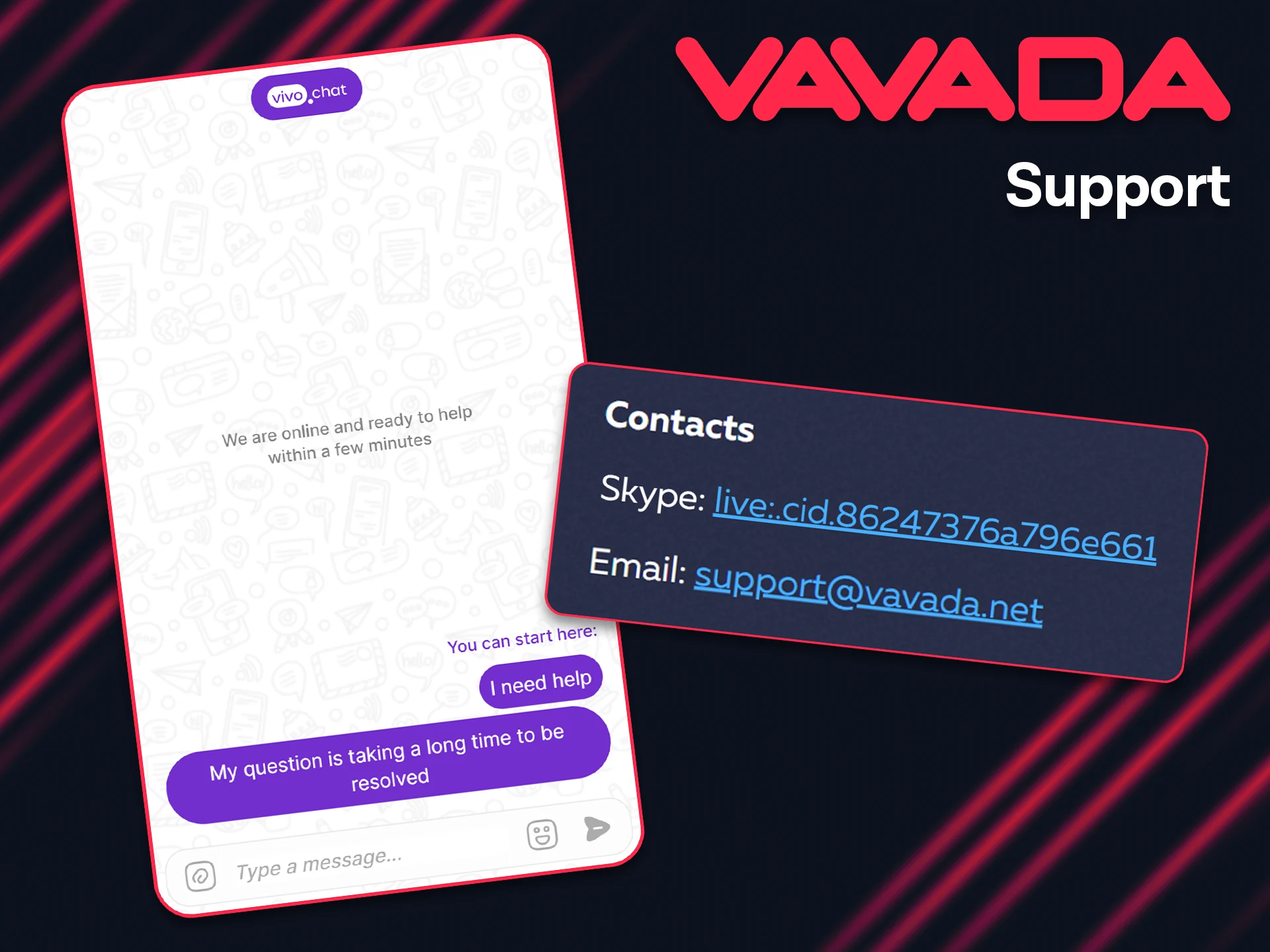 Familiarize yourself with how to get help on Vavada.