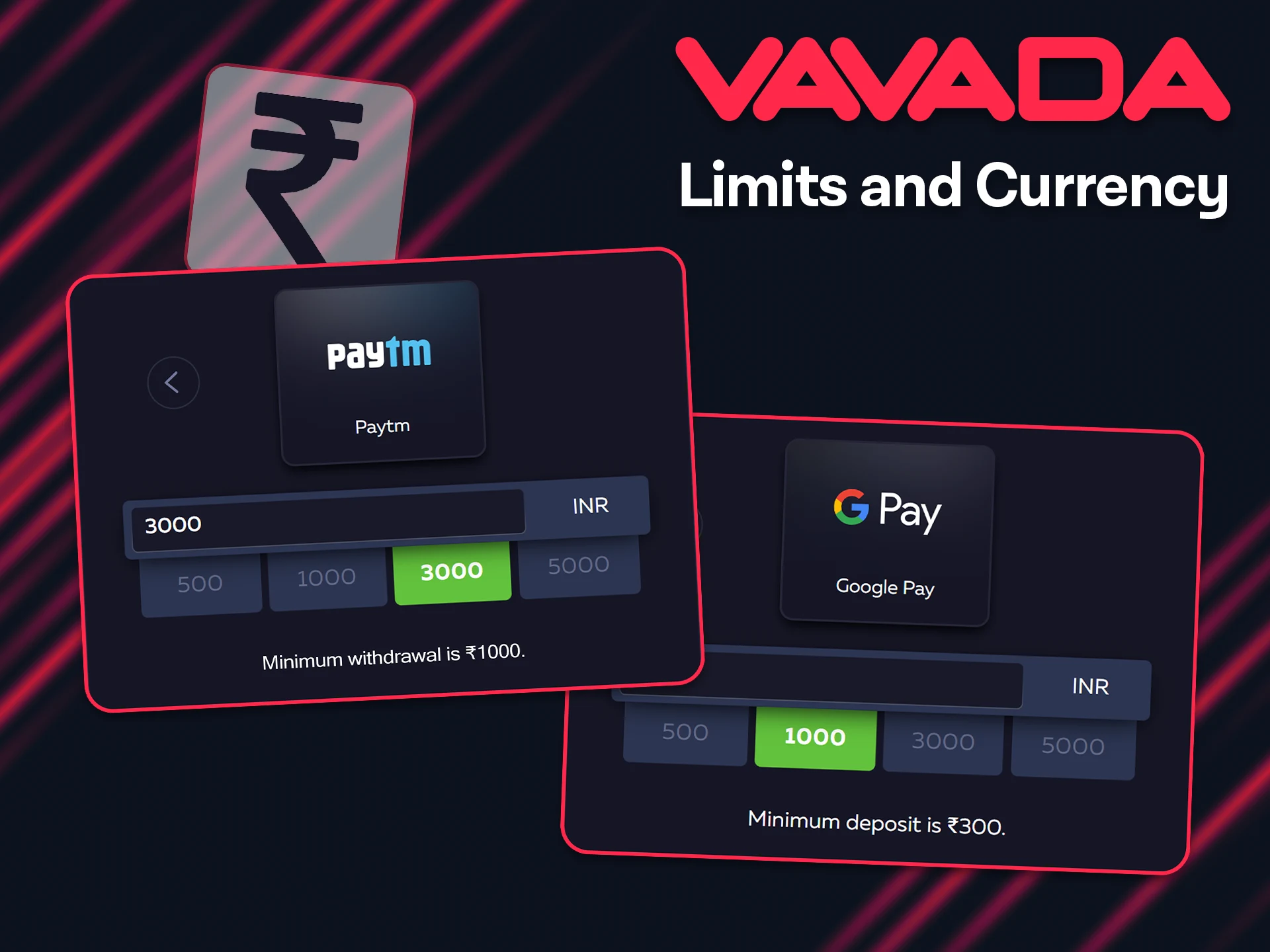 Explore the deposit and withdrawal limits at Vavada.