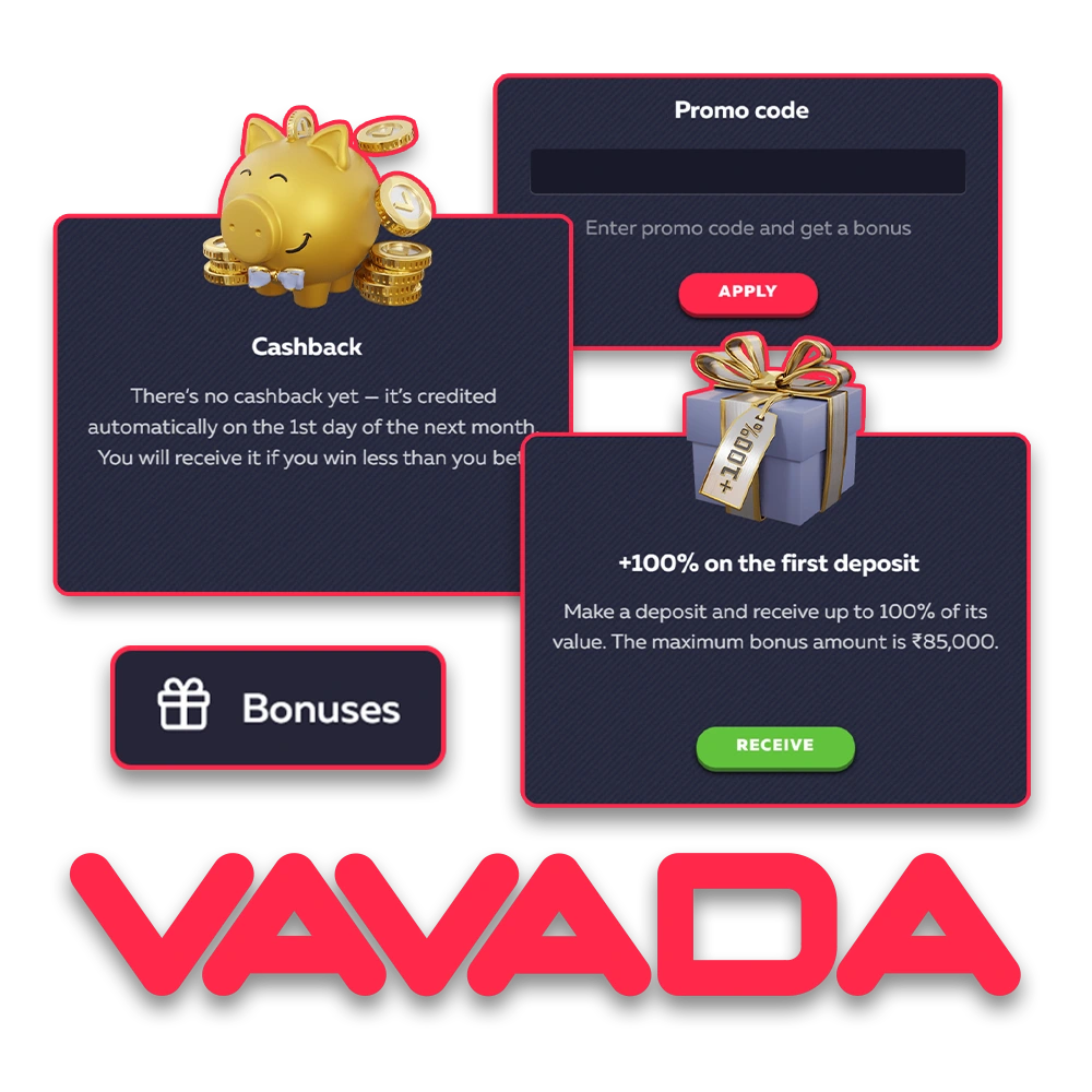 Don't miss the opportunity to get the Vavada welcome bonus.